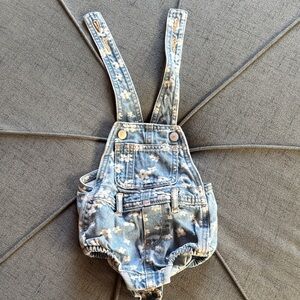 Old Navy Kids' Light Blue Floral Overalls